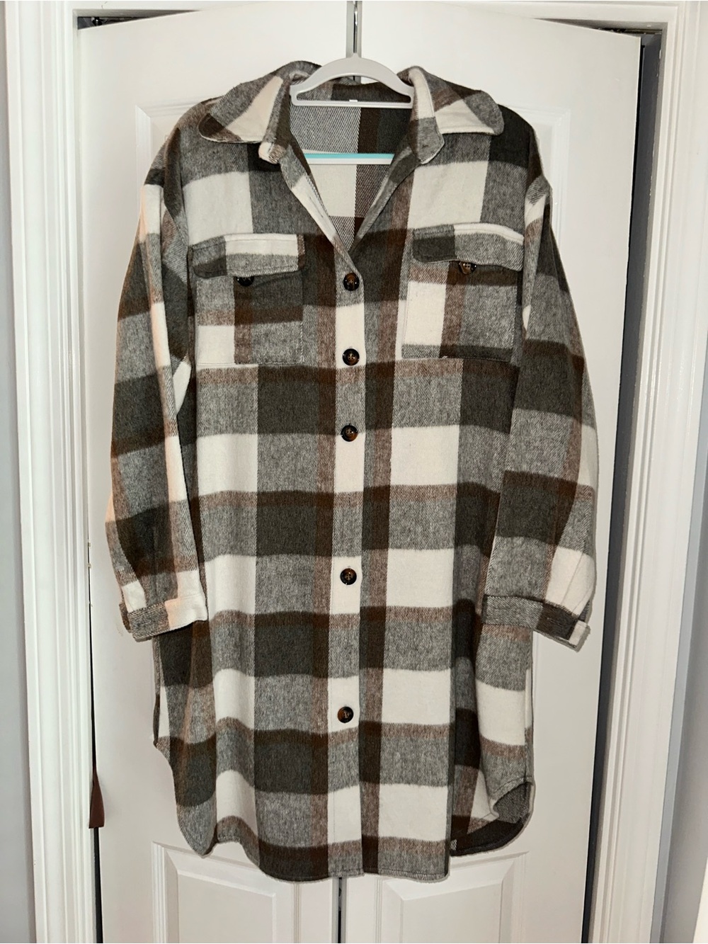 Women’s Plaid Long Shacket